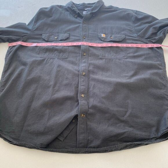 Carhartt Original Fit Button Up Shirt – Men’s 3XL Regular 100% Cotton Workwear - Picture 7 of 10